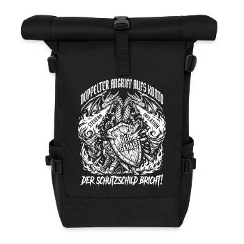 Double attack on the account - Roll Top Backpack - black - Front