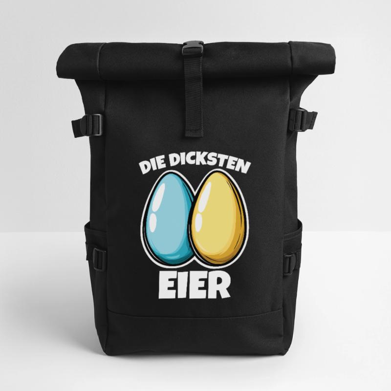 Dicke Eier die dicksten Eier Ostereier Rolltop Rucksack
