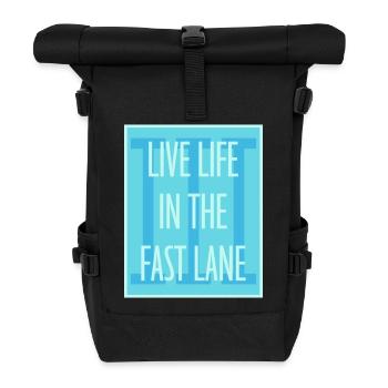 Life In The Fast Lane Float Funny Pool Saying - Roll Top Backpack - black - Front