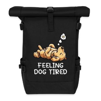 Feeling Dog Tired Golden Retriever Goldie Goldies - Rolltop Rucksack - Schwarz - Vorne