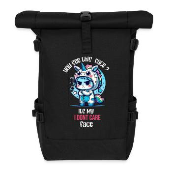 Grumpy Unicorn – I Don't Care Face - Sac à dos roll top - noir - Devant
