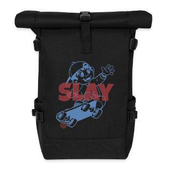 Slay Skater - Roll Top Backpack - black - Front