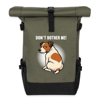 Don't Bother Me Jack Russel terrier Jacky Jackys - Rolltop Rucksack - Olive/Schwarz - Vorne