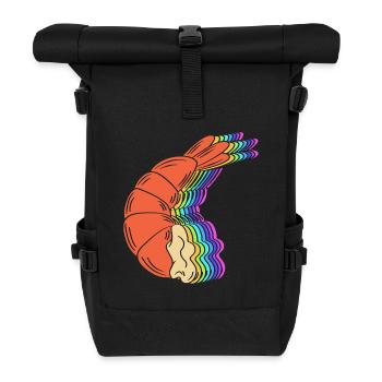 Krabbe Meeresfrüchte Shrimp Languste - Rolltop Rucksack - Schwarz - Vorne