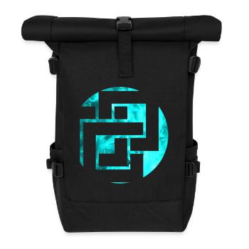 Serie Kreis der Geometrie - Rolltop Rucksack - Schwarz - Vorne