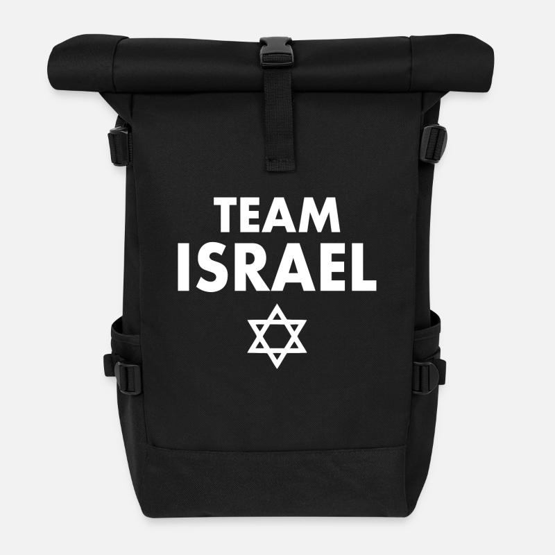 Team israel - Rolltop Rucksack - Schwarz