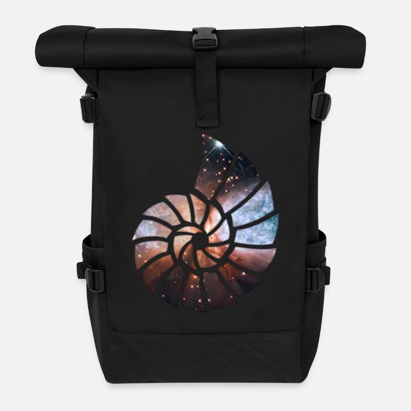 Kosmische Spirale - Rolltop Rucksack - Schwarz