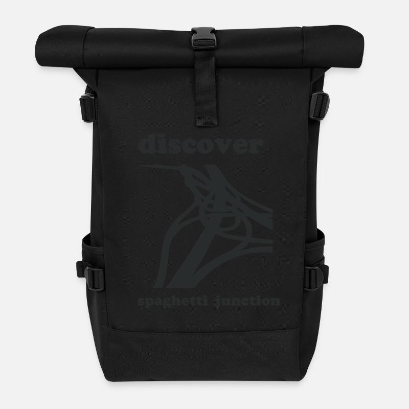 Spaghetti Junction - Roll Top Backpack - black