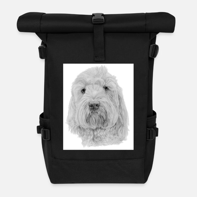 Autocollant Bichon Havanaise - Sac à dos roll top - noir