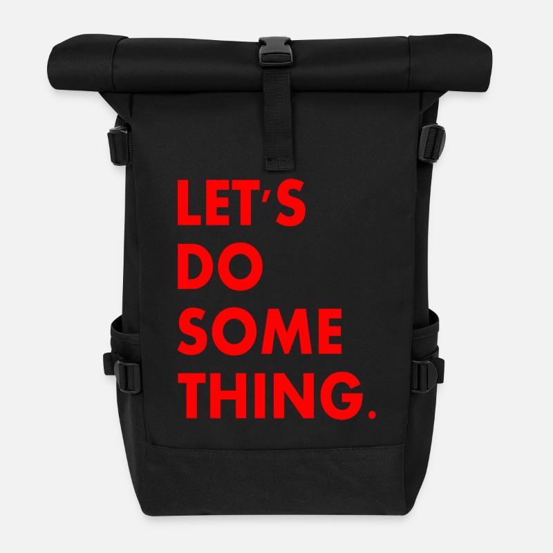 lets do something - Rolltop Rucksack - Schwarz