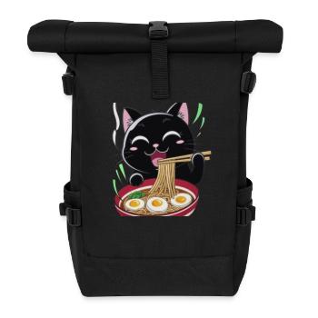 Cat Ramen Noodle Japanese Anime Manga Ramen Kawaii - Rolltop Rucksack - Schwarz - Vorne