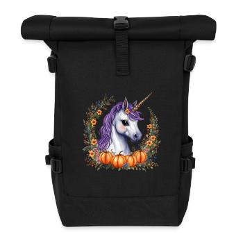 halloween pony - Roll Top Backpack - black - Front