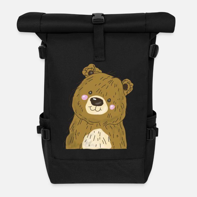 Ourson - Sac à dos roll top - noir