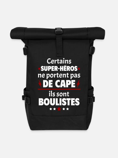 Certains super-héros sont boulistes, cadeau noël - Sac à dos roll top - noir