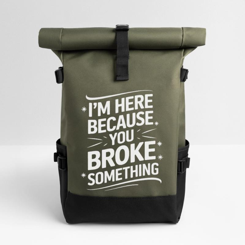 Technischer Support Computerfreak Nerd Rolltop Rucksack