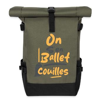 On s’en ballet couilles - Sac à dos roll top - olive/noir - Devant