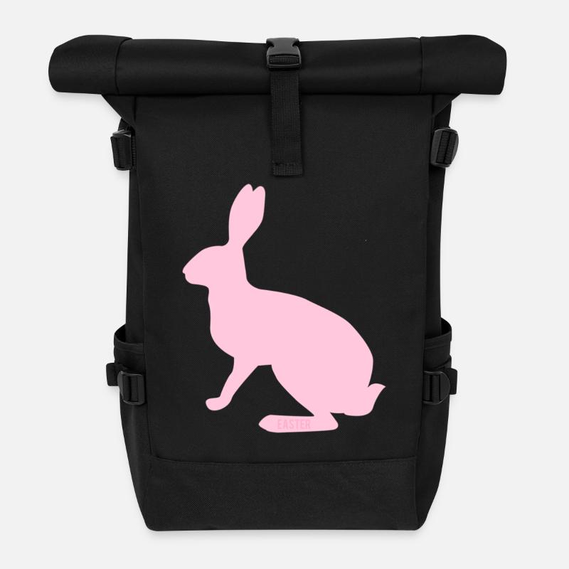Hase ostern - Rolltop Rucksack - Schwarz
