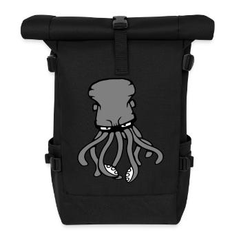 Pieuvre, Pieuvre, Pieuvre, Céphalopode, Calmar géant - Sac à dos roll top - noir - Devant