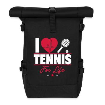 J’adore le tennis – Pour les joueurs de tennis qui ont de l’humour ! - Sac à dos roll top - noir - Devant
