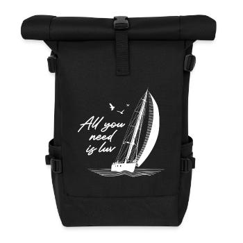 Tout ce dont vous avez besoin, c’est luv - Dire avec voilier - Sac à dos roll top - noir - Devant