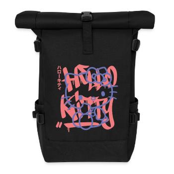 Hello Kitty Avec Lettres Dans Un Style Graffiti - Sac à dos roll top - noir - Devant