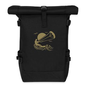 Kitesurfers - Roll Top Backpack - black - Front