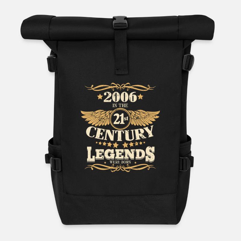 2006 Jahrgang Geburtstag Legend - Rolltop Rucksack - Schwarz