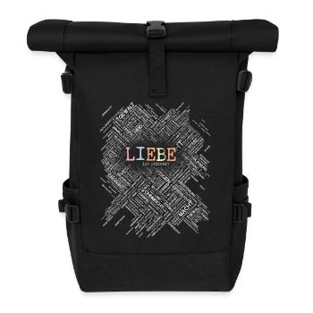 Love is stronger - Roll Top Backpack - black - Front