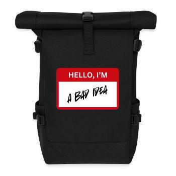 Bad Idea - Rolltop Rucksack - Schwarz - Vorne