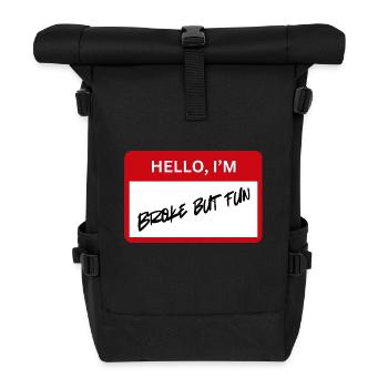Fauché mais amusant - Sac à dos roll top - noir - Devant
