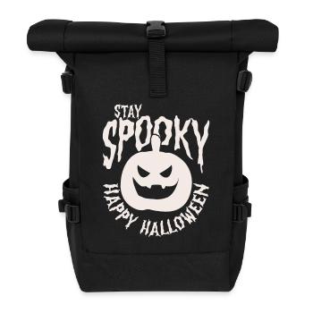 Citrouille d’Halloween - Sac à dos roll top - noir - Devant
