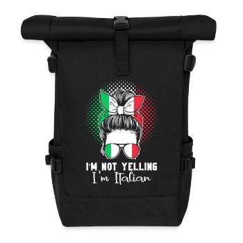 Italien Italie Drôle Dicton Idée Cadeau - Sac à dos roll top - noir - Devant