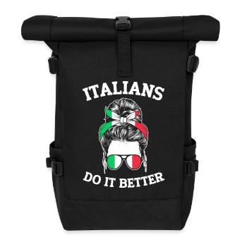 Italian Italian Gift Idea Humor - Roll Top Backpack - black - Front