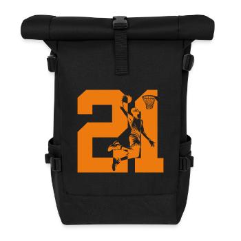 NUMBER 21 BASKETBALL 21ST BIRTHDAY - Roll Top Backpack - black - Front