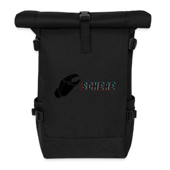 SCHERE! - Rolltop Rucksack - Schwarz - Vorne