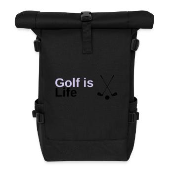 Golf is life - Rolltop Rucksack - Schwarz - Vorne