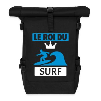 Le roi du surf idée cadeau Surfeur Humour Noël - Sac à dos roll top - noir - Devant