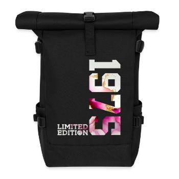 51. GEBURTSTAG 51 JAHRE LIMITED EDITION 1975 - Rolltop Rucksack - Schwarz - Vorne