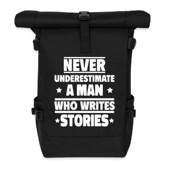 Un homme qui écrit des histoires - Sac à dos roll top - noir - Devant