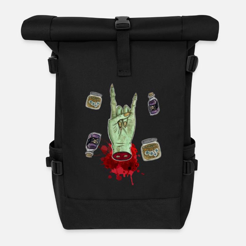 Zombie Hand - Rolltop Rucksack - Schwarz