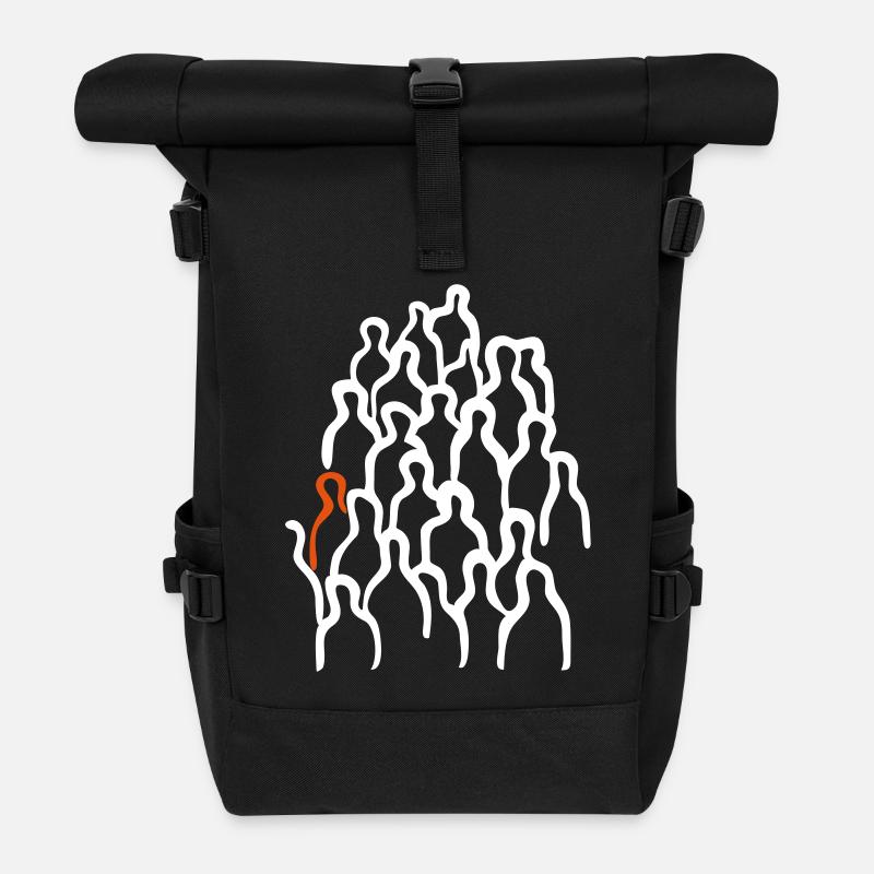 Contestataire - Sac à dos roll top - noir