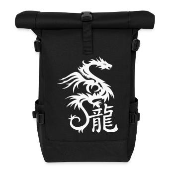 Dragon avec caractères chinois - Sac à dos roll top - noir - Devant