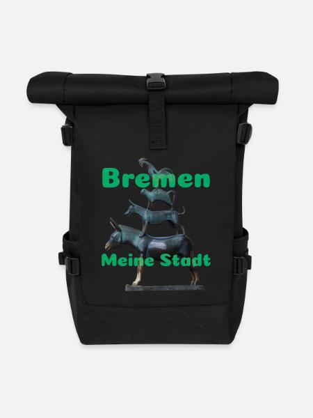 Bremen - Rolltop Rucksack - Schwarz
