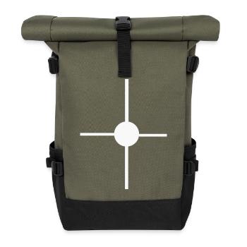 Graphic Design - Roll Top Backpack - olive/black - Front