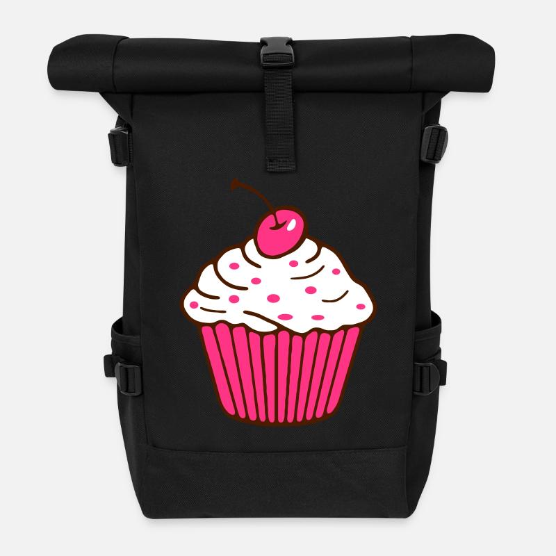 Cupcake - Sac à dos roll top - noir