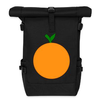 Orangen Frucht Früchte Kostüm Fasching Karneval - Rolltop Rucksack - Schwarz - Vorne