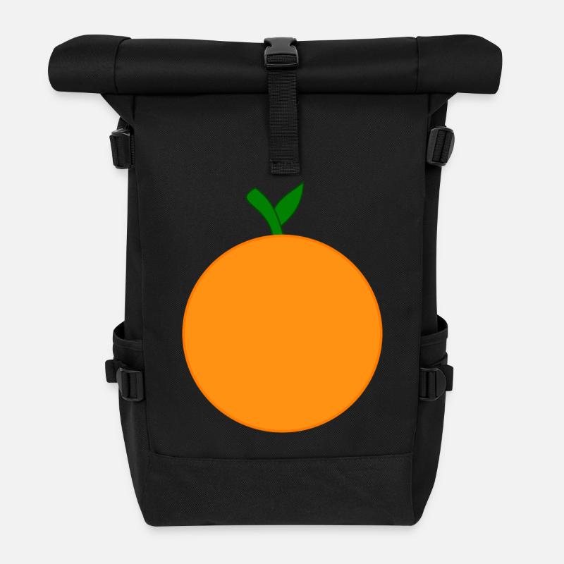 Orangen Frucht Früchte Kostüm Fasching Karneval - Rolltop Rucksack - Schwarz