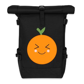 Orangen Frucht Früchte Kostüm Fasching Karneval - Rolltop Rucksack - Schwarz - Vorne