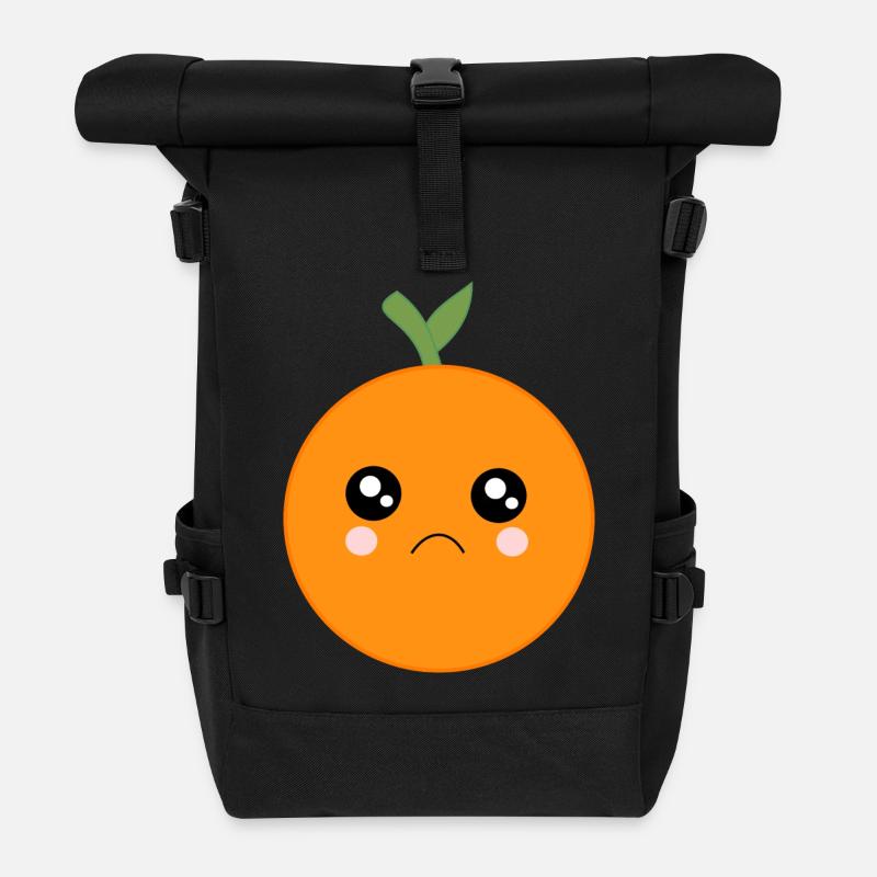 Kawaii Oranges Kawaii Fruits Kawaii Fruit - Sac à dos roll top - noir