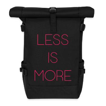 Weniger ist mehr - Rolltop Rucksack - Schwarz - Vorne